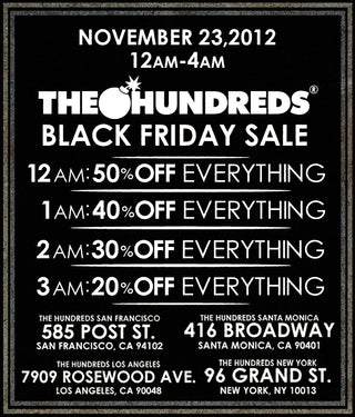 THE HUNDREDS :: BLACK FRIDAY 2012