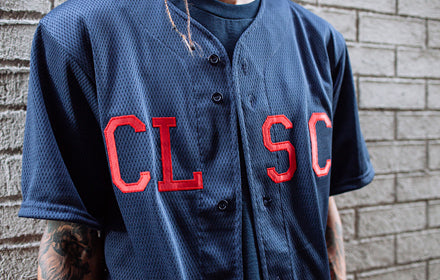Supreme Patches Denim Baseball Jersey for Sale in La Costa, CA