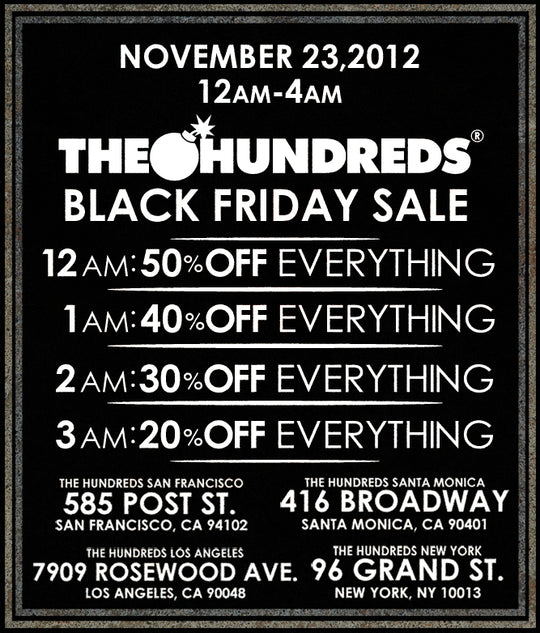 THE HUNDREDS :: BLACK FRIDAY 2012