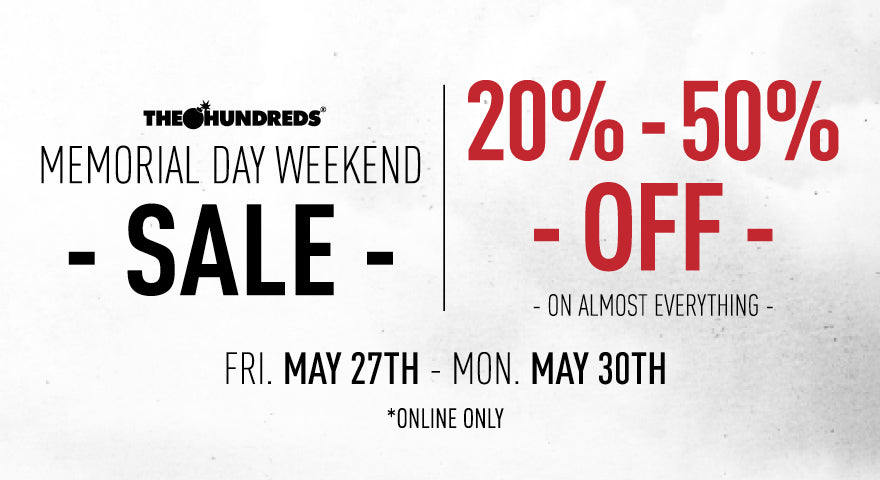 TODAY :: Memorial Day Weekend Sale :: Up to 50% Off From May 27-30