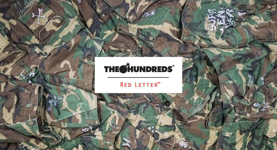A Closer Look at the One-Of-A-Kind The Hundreds Red Letter Camo Shorts