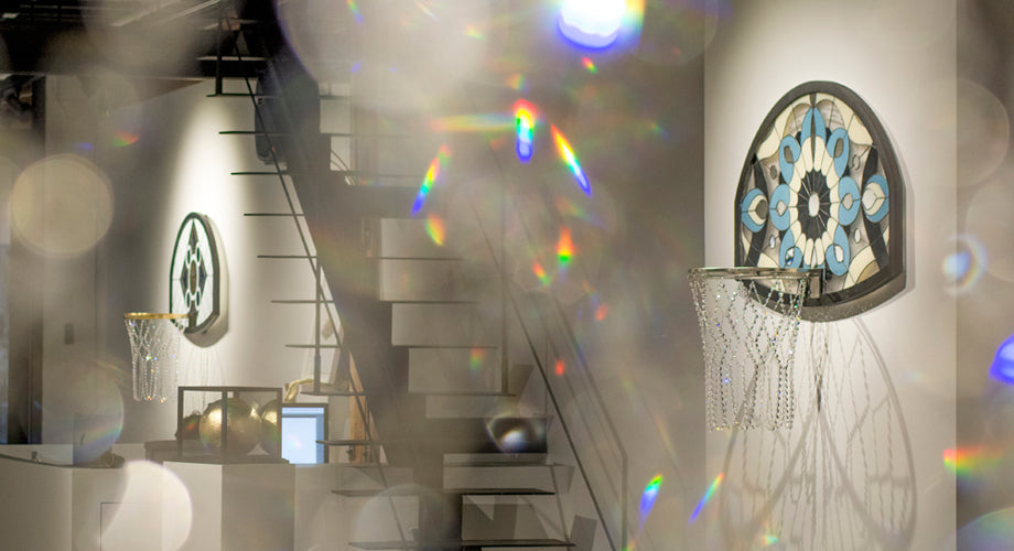 Swarovski Hoops & Stained Glass Backboards in Victor Solomon's 