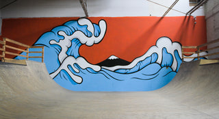 Video :: Behind Aaron Kai's Hokusai Wave-Inspired Mural at Homebase