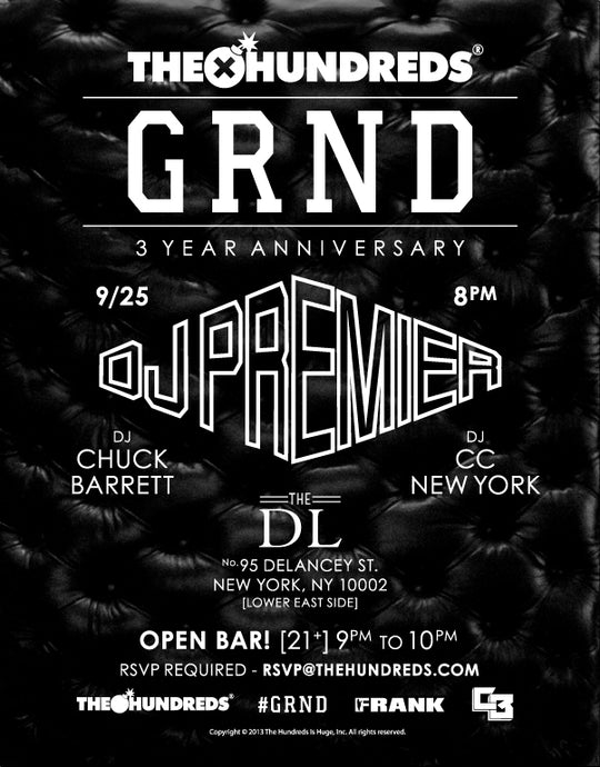 The Hundreds "GRND" 3 Year Anniversary Party