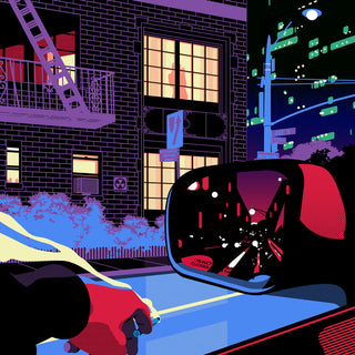 Fluorescent Nightlife :: Vizie's New Prints Explore a Noir City in Full Color