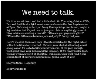 We Need To Talk.