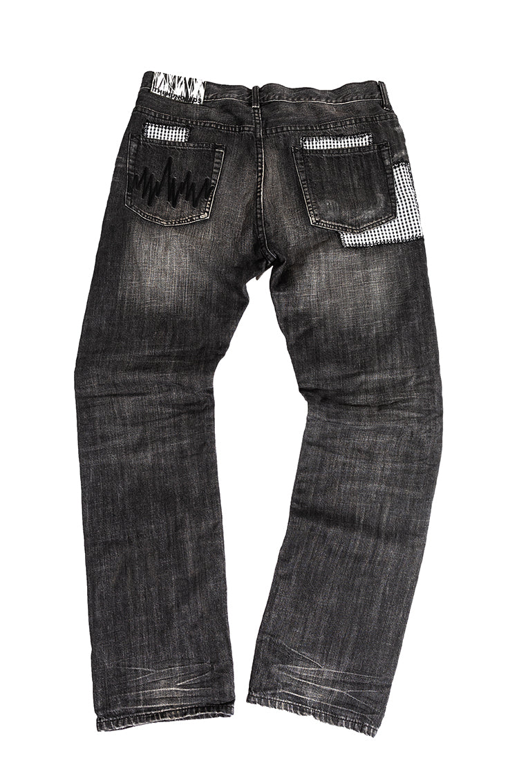 Patches Public Label Black Denim