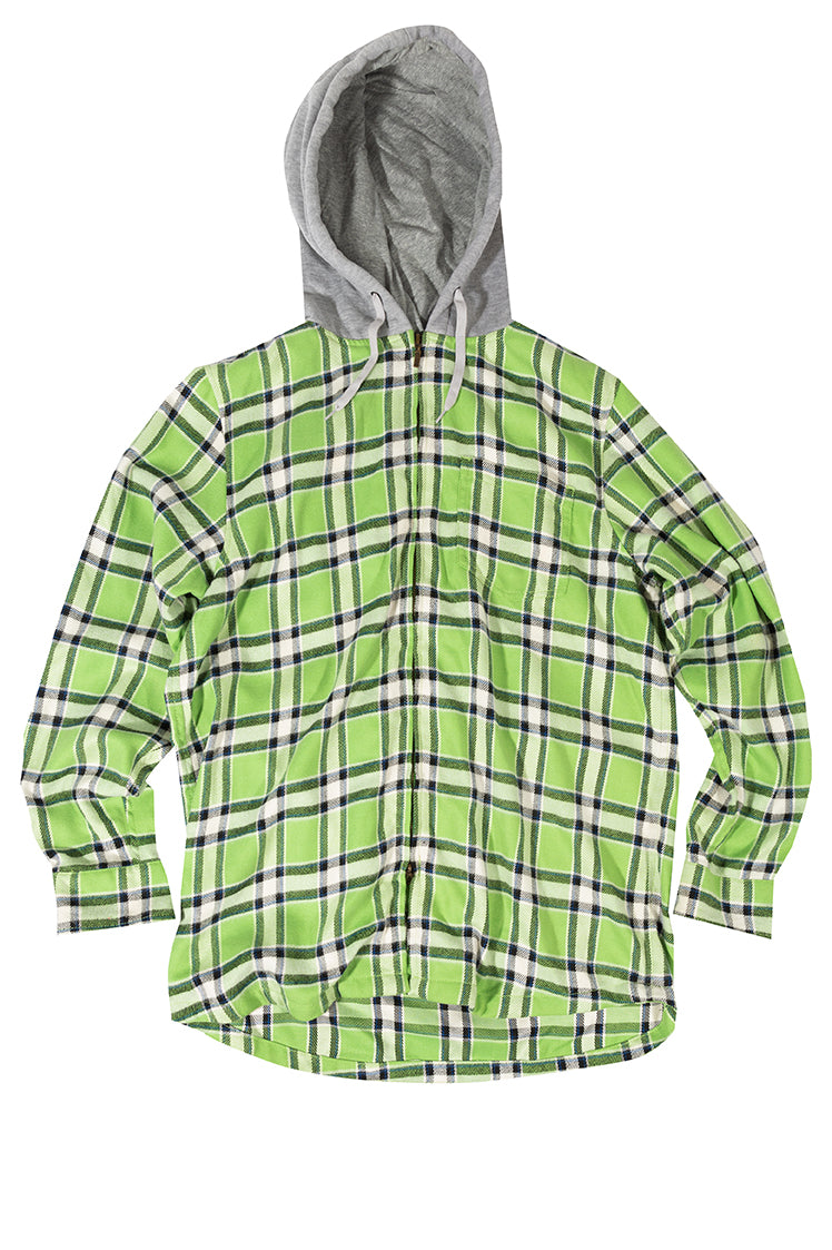 Public Label Plaid Zip-Up Shirt