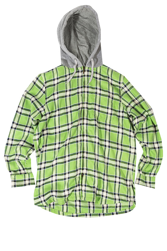 Public Label Plaid Zip-Up Shirt