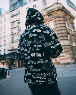 The hundreds top black hoodie