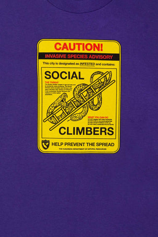 SocialClimbers-T-Shirt-Purple-Detail-Front
