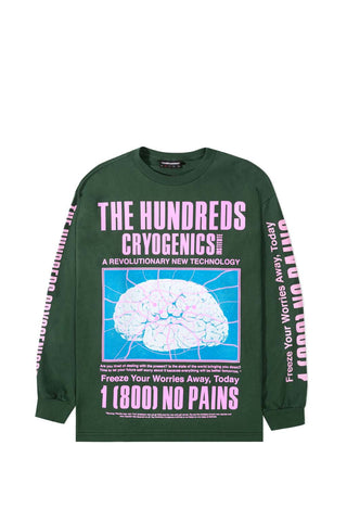 Cryogenics-Long-Sleeve-T-Shirt-Forest-Green-Front