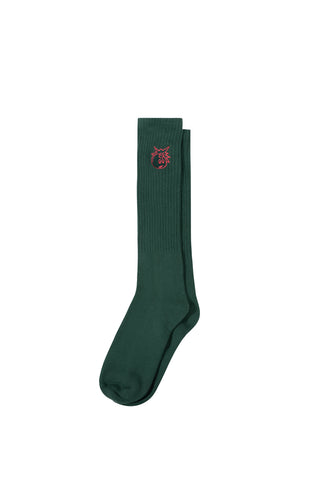 Simple-Adam-Socks-Forest-Green-Front