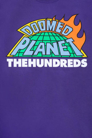 Doomed-T-Shirt-Purple-Detail-Front